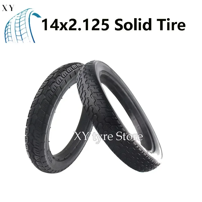 

Newest Solid Rubber Electric tire 14*2.125 Electrombile Solid Tyre 14x2.125 Inflation-free Tire good quality