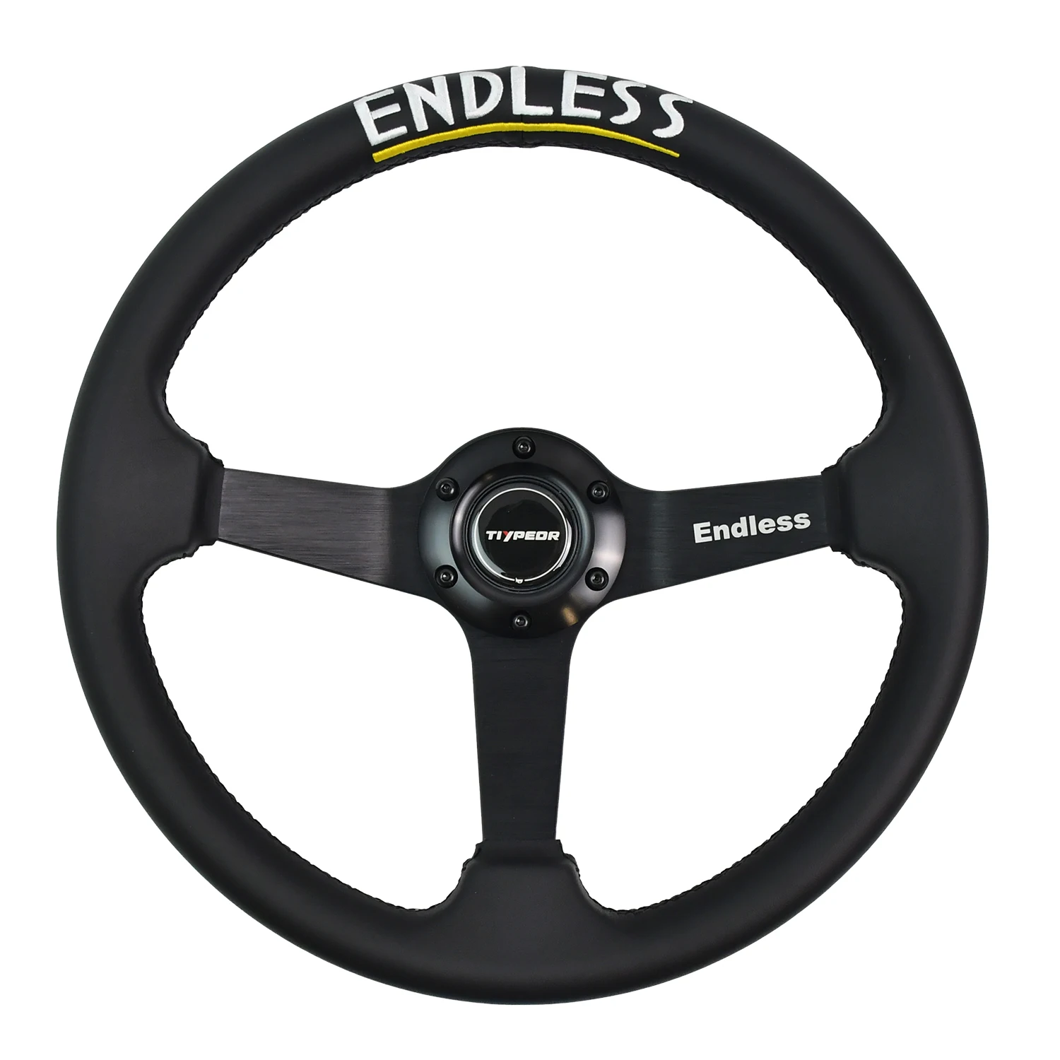 

Universal leather steering wheel 350mm 70mm deep steering wheel