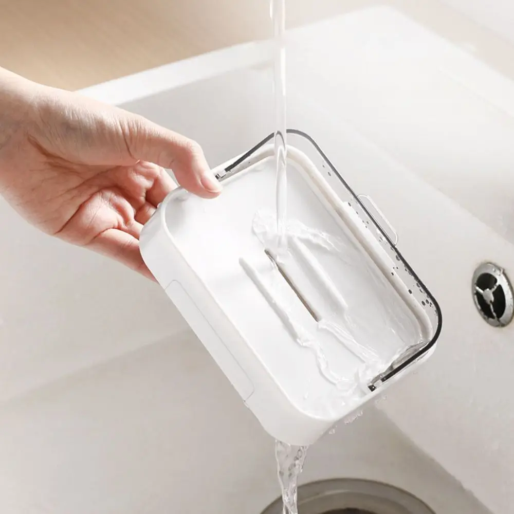 

Practical Double Layer Soap Box Wall Mount Space Saving Drain Soap Holder Plastic Punch Free Soap Rack Bathroom