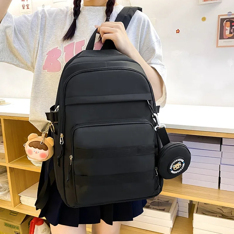 Conjuntos de mochilas escolares para estudiantes de primaria, mochila Simple de gran capacidad, bolsas casuales de lona, mochilas escolares para niños, nuevo