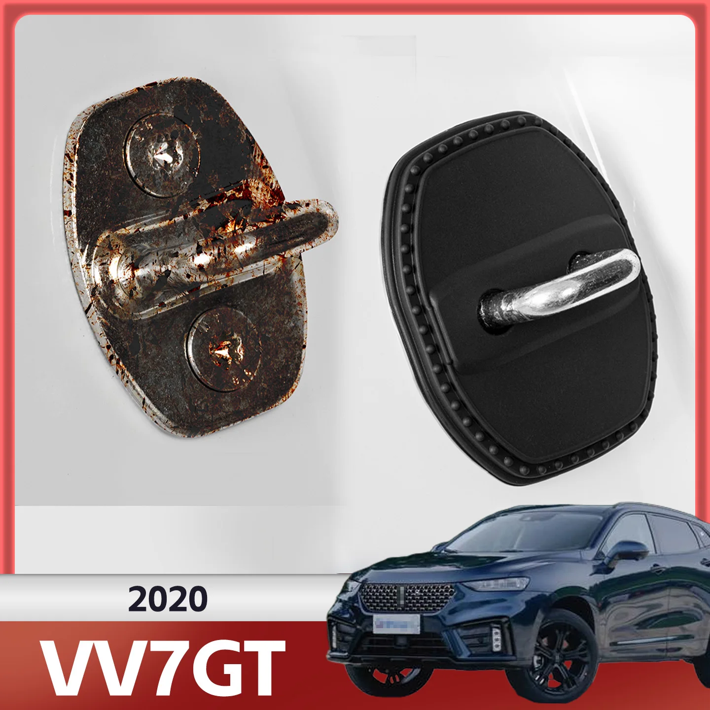 

2/4 шт. силиконовый чехол для дверного замка автомобиля, защитный декоративный чехол для WEY VV7GT 2020