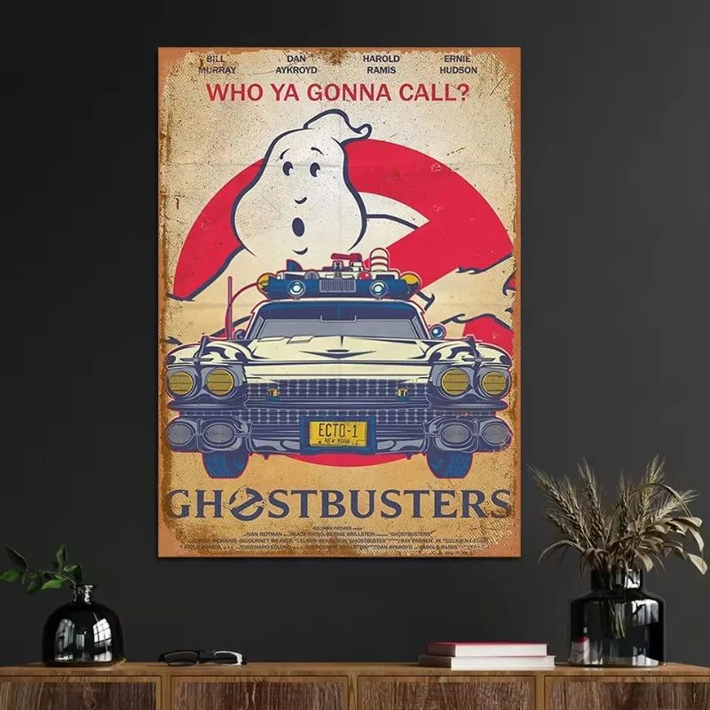 

Cartoon Movie Ghostbusters Poster Wall Art Prints Canvas Painting Wall Bedroom Living Room Home Decor