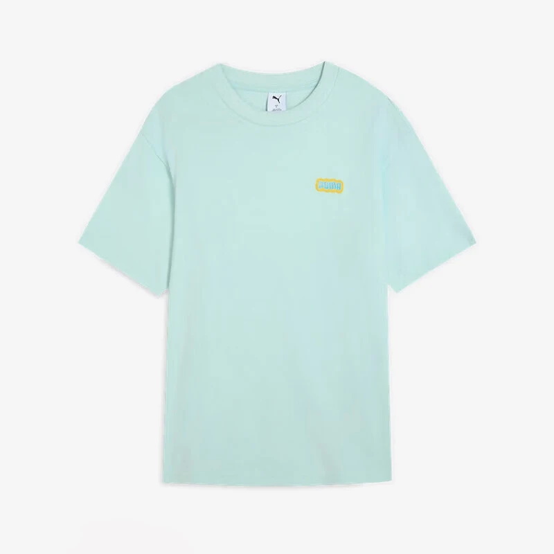 

Puma натуральная летняя мужская модная свободная футболка с короткими рукавами и надписью 632982-96