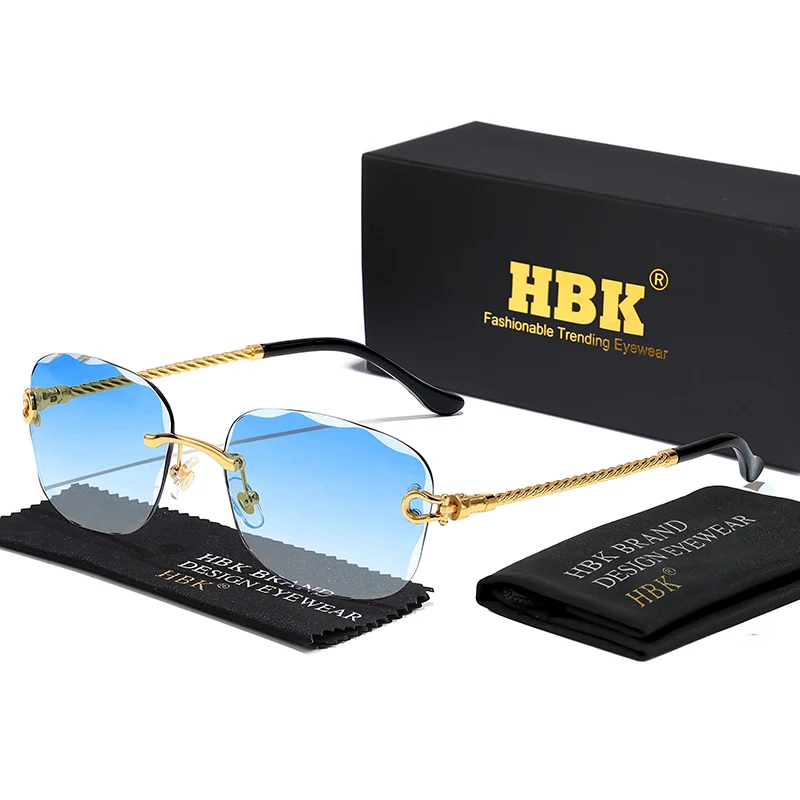 HBK Rahmenlose Metall-Sonnenbrille 5