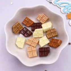 30pcs Mixed Resin Mini Kawaii Colorful Painted Chocolates Flat back Stone Figurines DIY Scrapbooks Home Decor Accessories Crafts