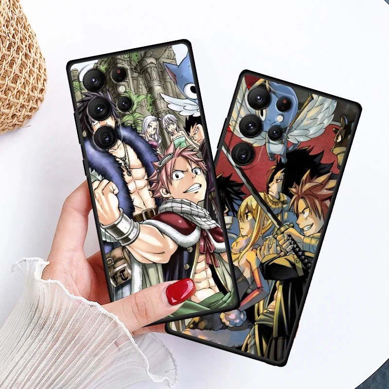 F-FAIRY T-TAIL Anime Cool For Samsung Galaxy S24 S23 S22 S21 S20 FE S10 S10E Plus Ultra Pro Lite 5G Black Funda Phone Case