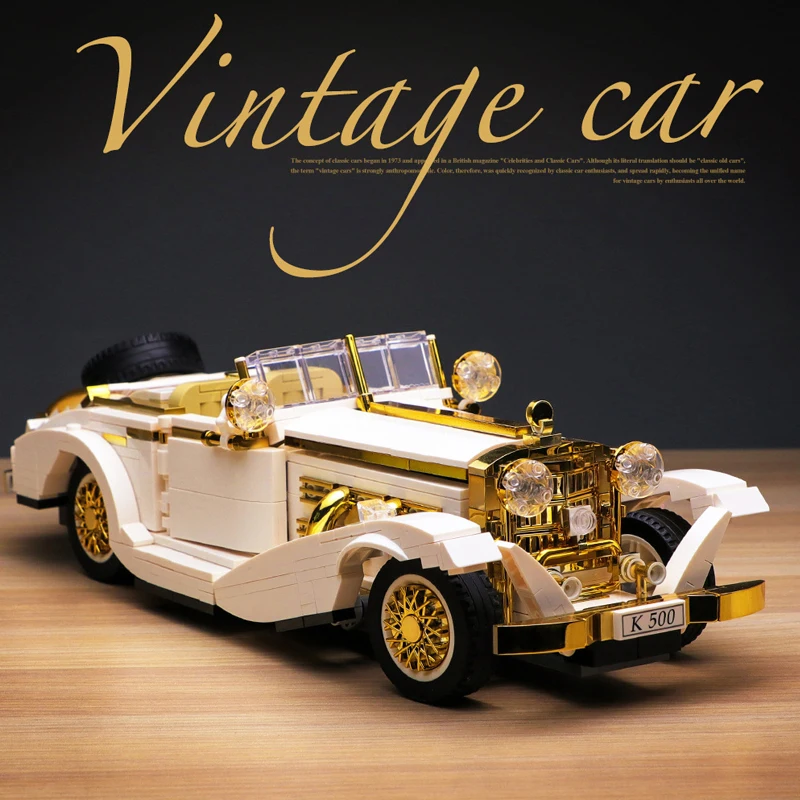 Blocs de construction King 10003 K500, moule technique, briques, ensemble de voiture Vintage, jouets pour adultes, enfants, garçons, cadeaux de noël