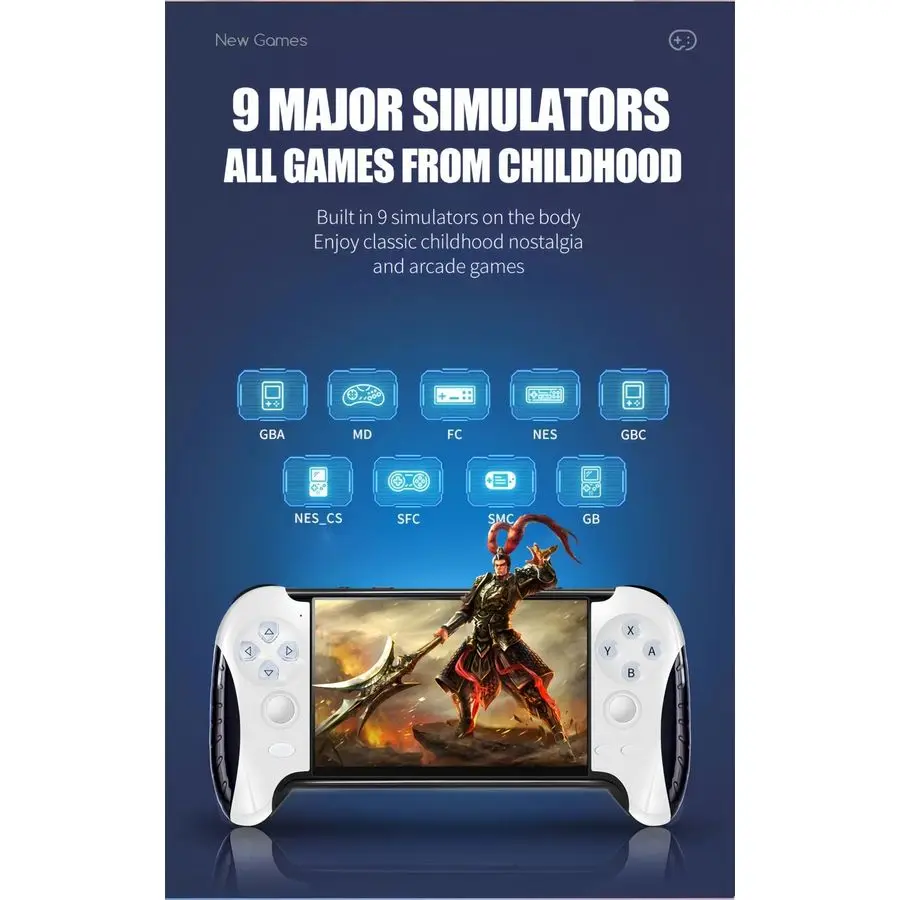 Portable Video Game Console Creative Controller Design Multiple Emulators MP4 MP3 EBook TV Output Casual Puzzle Handheld Retro V