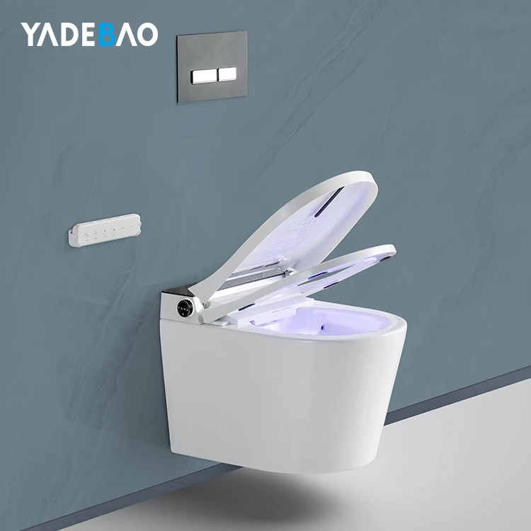 New Design Ceramic Wc Smart Wall Hung Toilet With Bidet