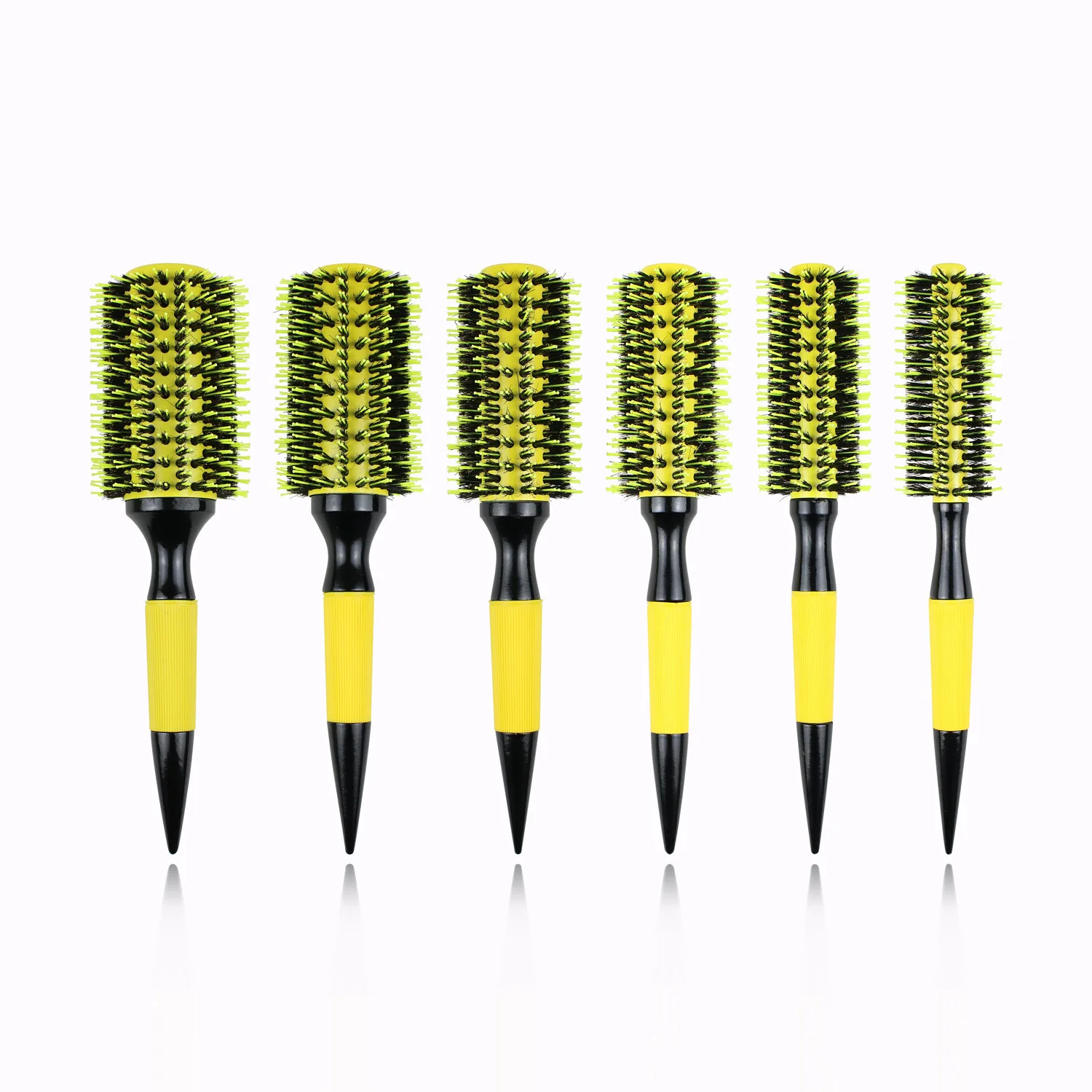 

comb tip tail bristle hair inner buckle pear flower ironing ceramic aluminum tube hair roller comb anti-static smooth