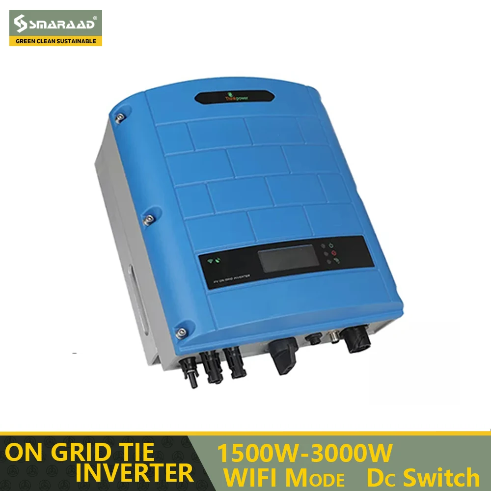 

Solar On Grid Tie Inverter 1500W 3000W 1.5KW 2.2KW 3KW with Input Single MPPT Waterproof IP65 Wifi Mode Default Use For Home