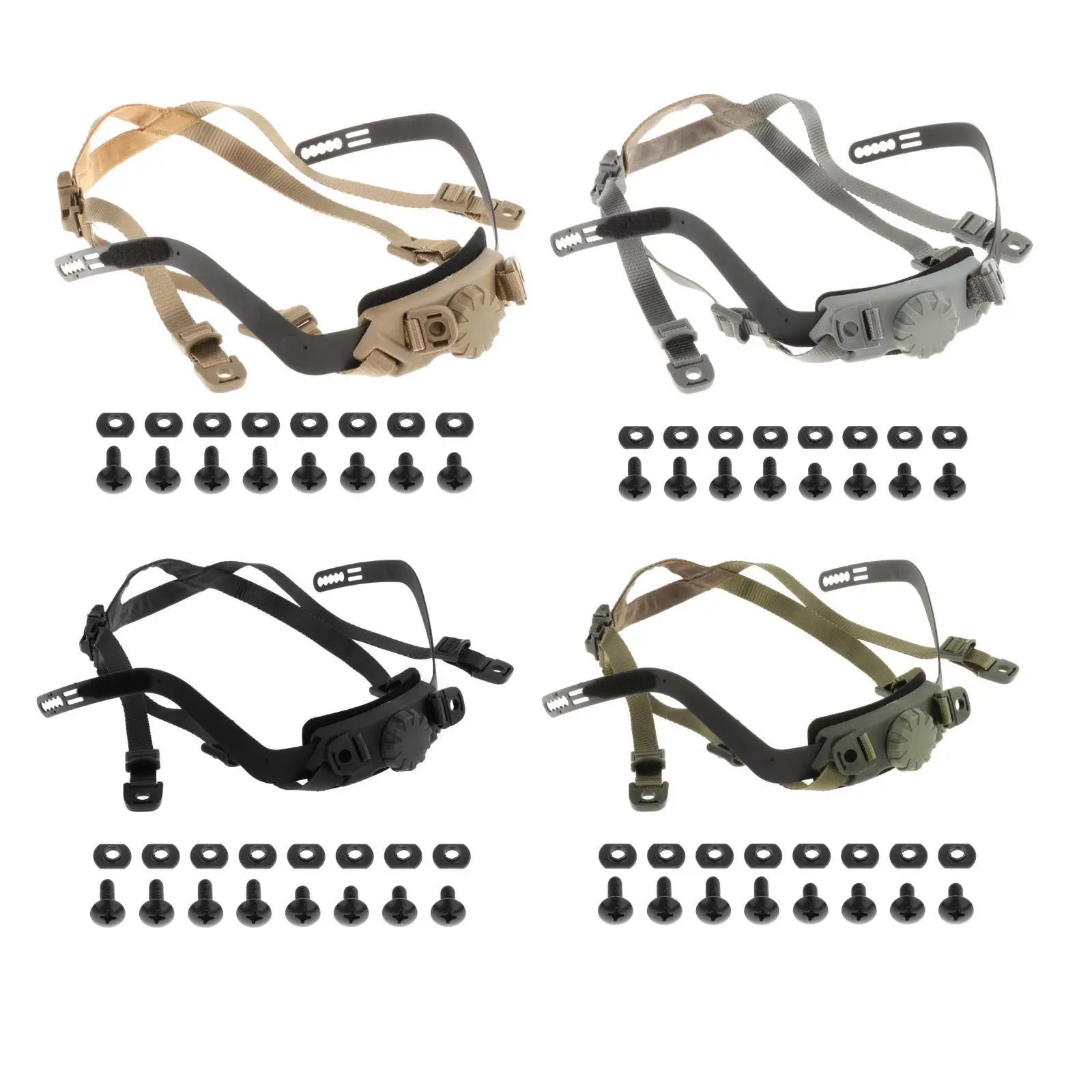 Helmet Liner Kit Replacement Equipment Strap Fittings Hanging System Inner Adjustable Easy Installation Lanyard for HL31