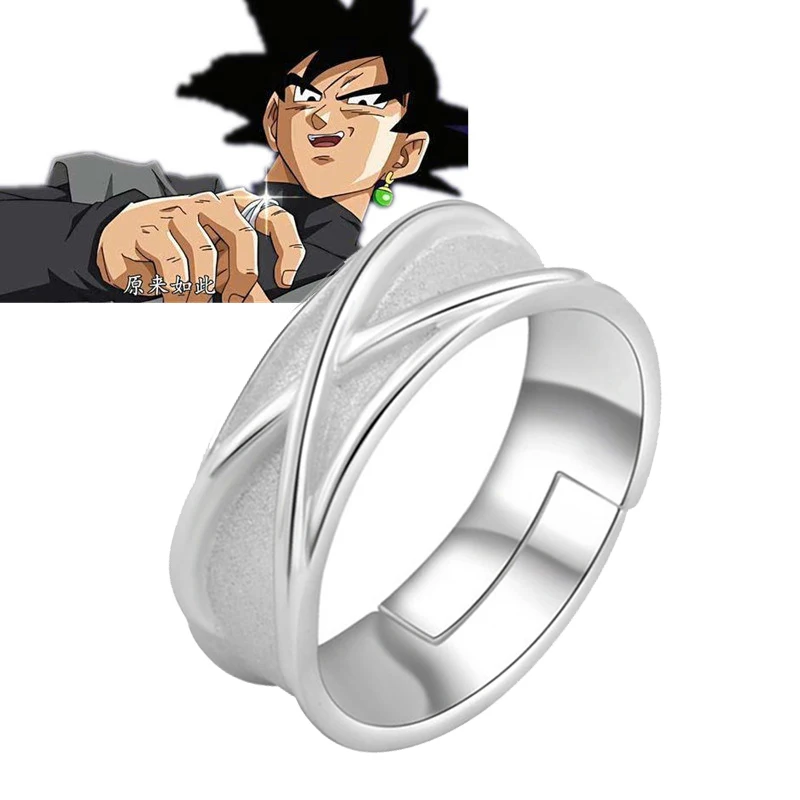 

Dragon Ball Z Anime Goku Rings Dark Zamasu Time Ring Accessories Handsome Metal Jewelry Cosplay Props for Men Toys Gifts