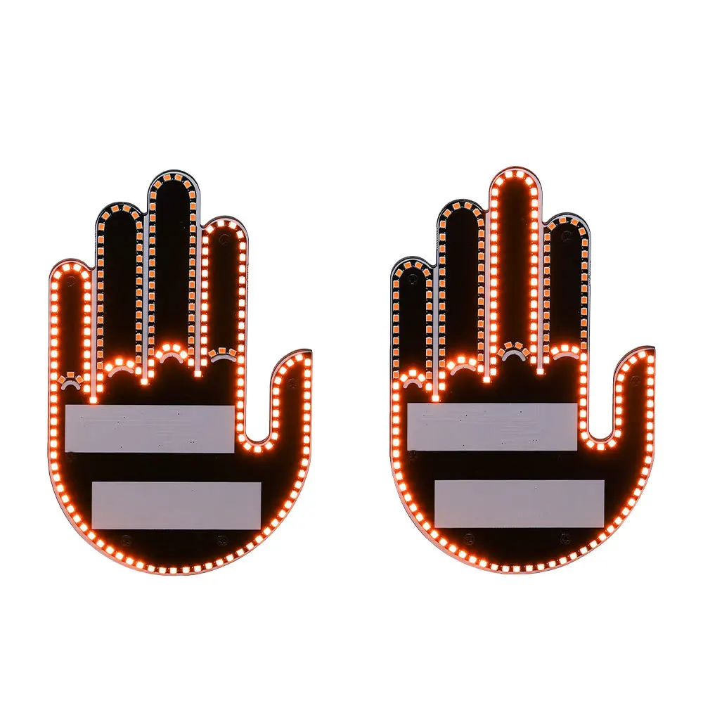 car finger light gesture light, vehicle multi-function warning prompt anti-rear-end collision interactive palm light