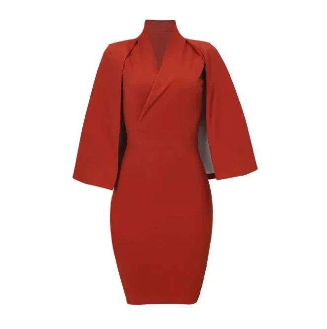 Elegant Dress for Women Luxury Skirt V-Neck Cape Style Skirt Spring and Summer 2024 Fashion Versatile Y2k Dresses Streetwear