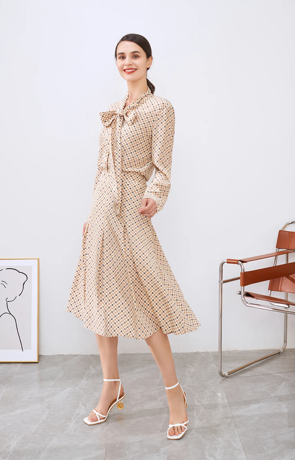 Rocwickline New Summer & Autumn Women's Shirt Mulberry Silk Celebrities Accessible Luxury Formal V-Neck Easy matching Slim Shirt