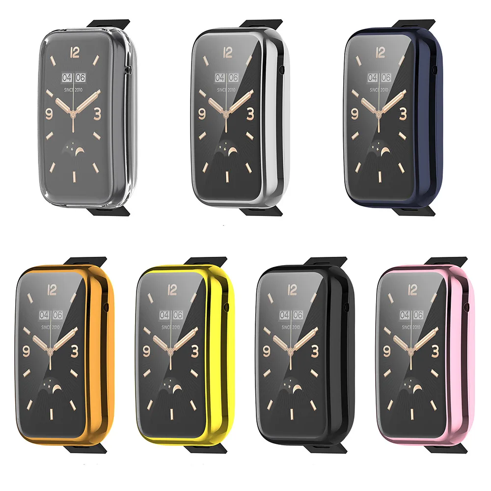 حافظة واقية لينة من البولي يمن لهاتف شاومي مي باند ، غلاف واقي كامل الشاشة