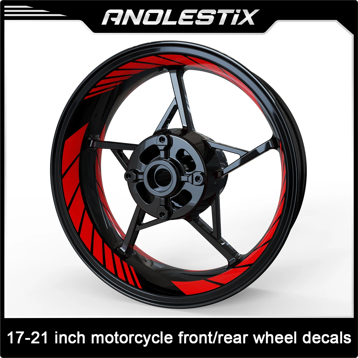 Reflective Motorcycle Wheel Stickers Hub Decal Rim Stripe 17-21 Inch Fit For YAMAHA Honda Kawasaki Suzuki BMW KTM Triumph