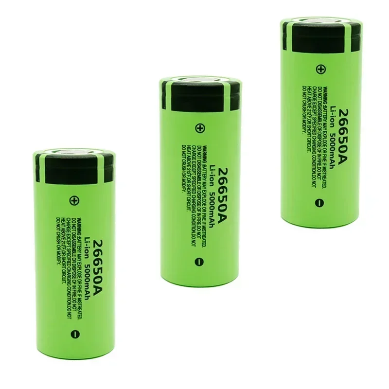 Nowe 1-10 SZT. 26650A 3.7V 5000 mAh Bateria o Dużej Pojemności 26650 20A Bateria Litowo-Jonowa Akumulator do Zabawek Latarki — zdjęcie produktu 3
