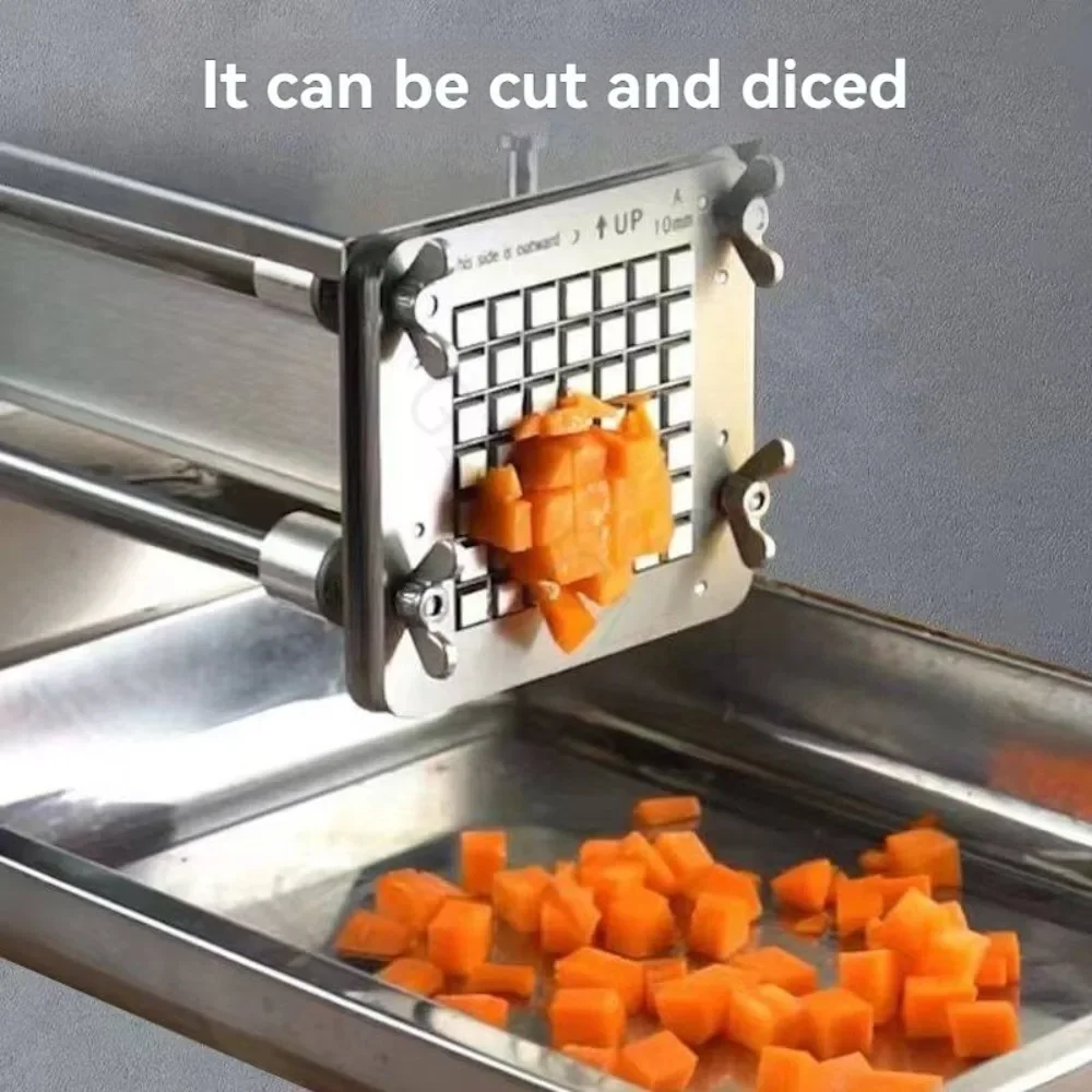 Commercial Electric Potato Slicer - Automatic Potato Slicer  for Cutting Long Strips From Cucumbers Radishes and Sweet Potatoes