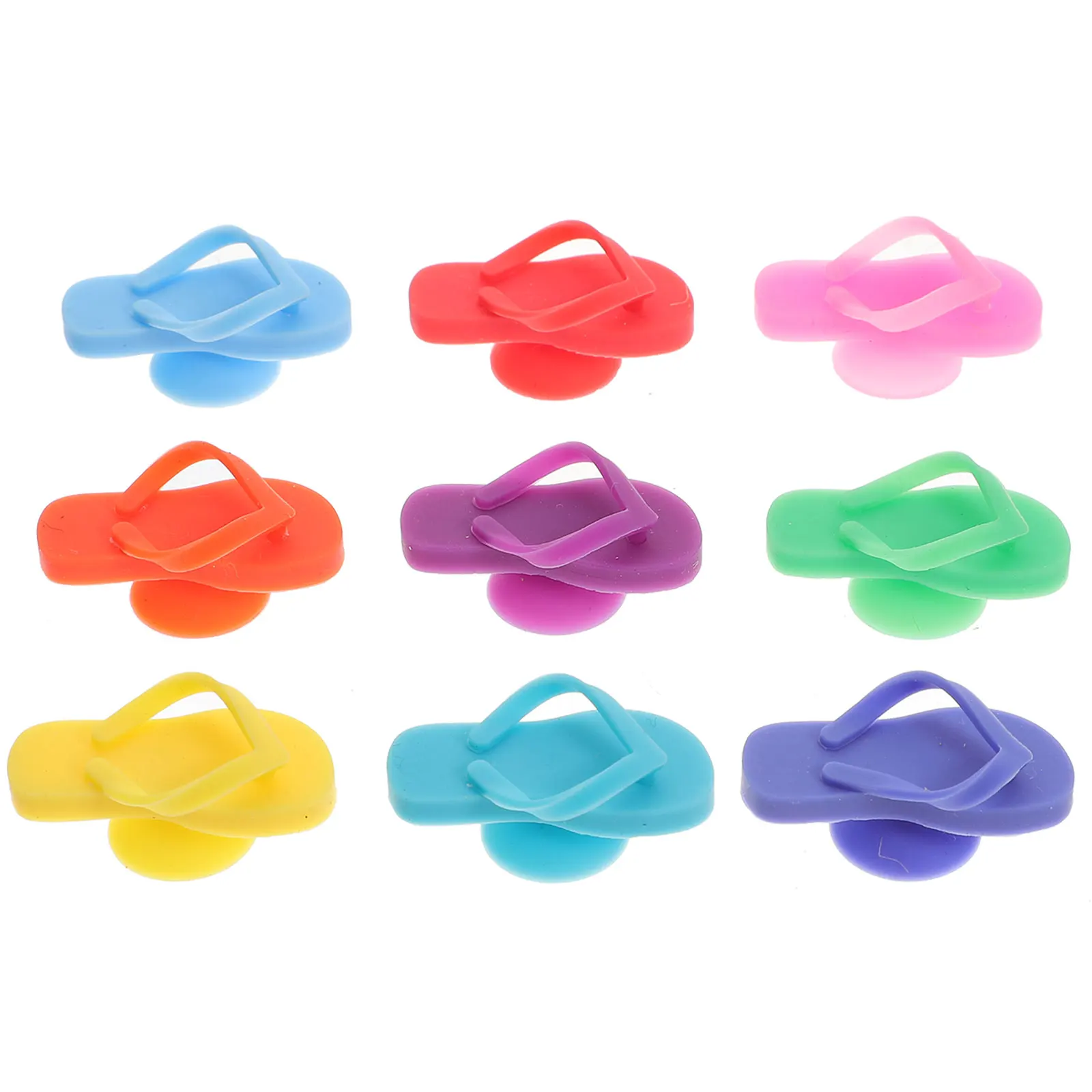 

9pcs Glass Markers Reusable Silicone Drink Charms Rings Decorations Party Supplies Stem Glass Identifiers Valentine Day