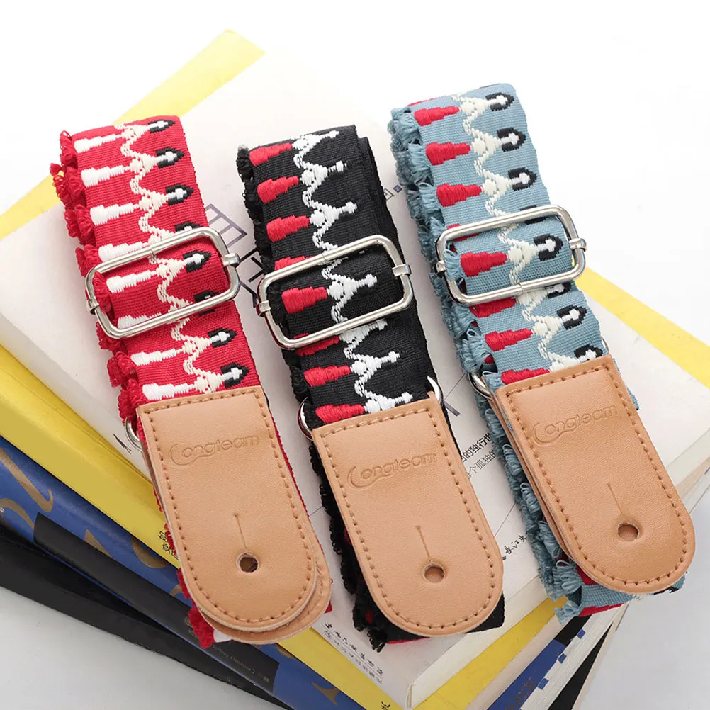 

Bright Adjustable Shoulder Strap Durable Chic Fashion Ukulele Belt For Ukulele Guitar Electric Guitar Instrument Accessory