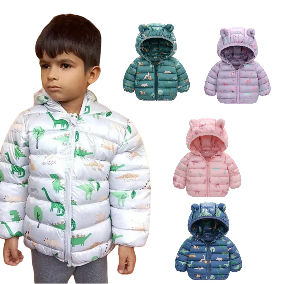 

Hooded Boys Girls Coat Children Jacket Autumn Winter Jackets For Infant Coat Kids Warm Outerwear For Baby Down Clothes