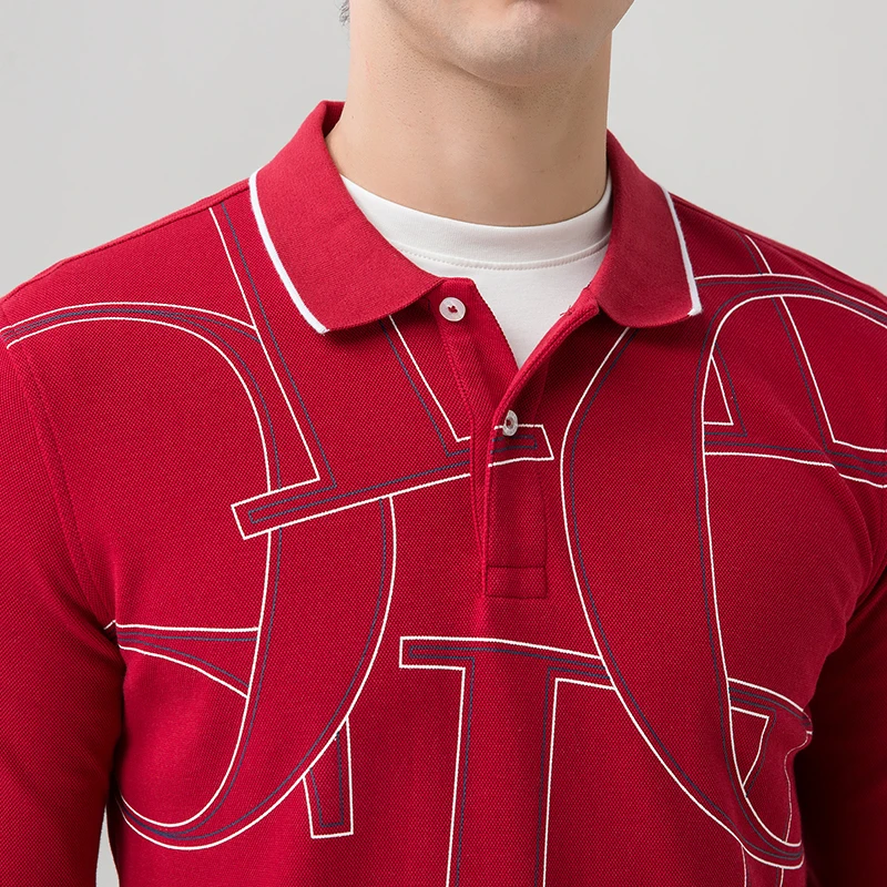 CHCH Top Grade New Fashion Designer Brand Luxury Logo Men Polo Shirt 100% Cotton Casual Long Sleeve Tops Men Clothes