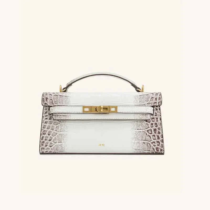 حقيبة كيلي بطبعة تمساح للسيدات لخريف وشتاء 2025، حقيبة كروس محمولة باليد، حقيبة يد