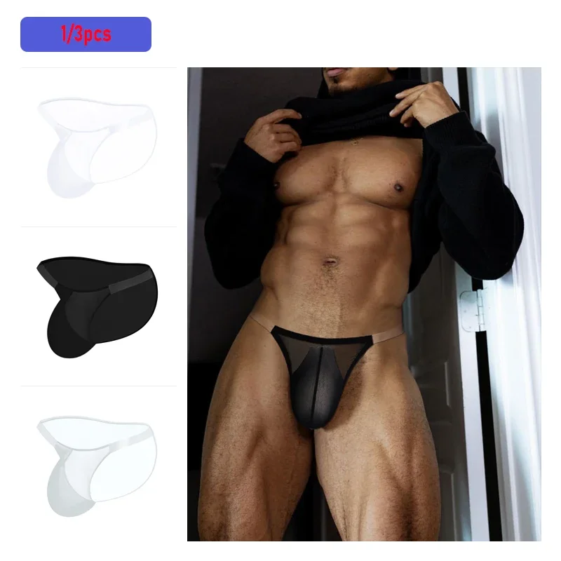 

Мужское нижнее белье: сексуальные трусы-брифы, мягкие, с низкой посадкой, прозрачные, ультратонкие, быстросохнущие, U-образные, с выпуклым кроем