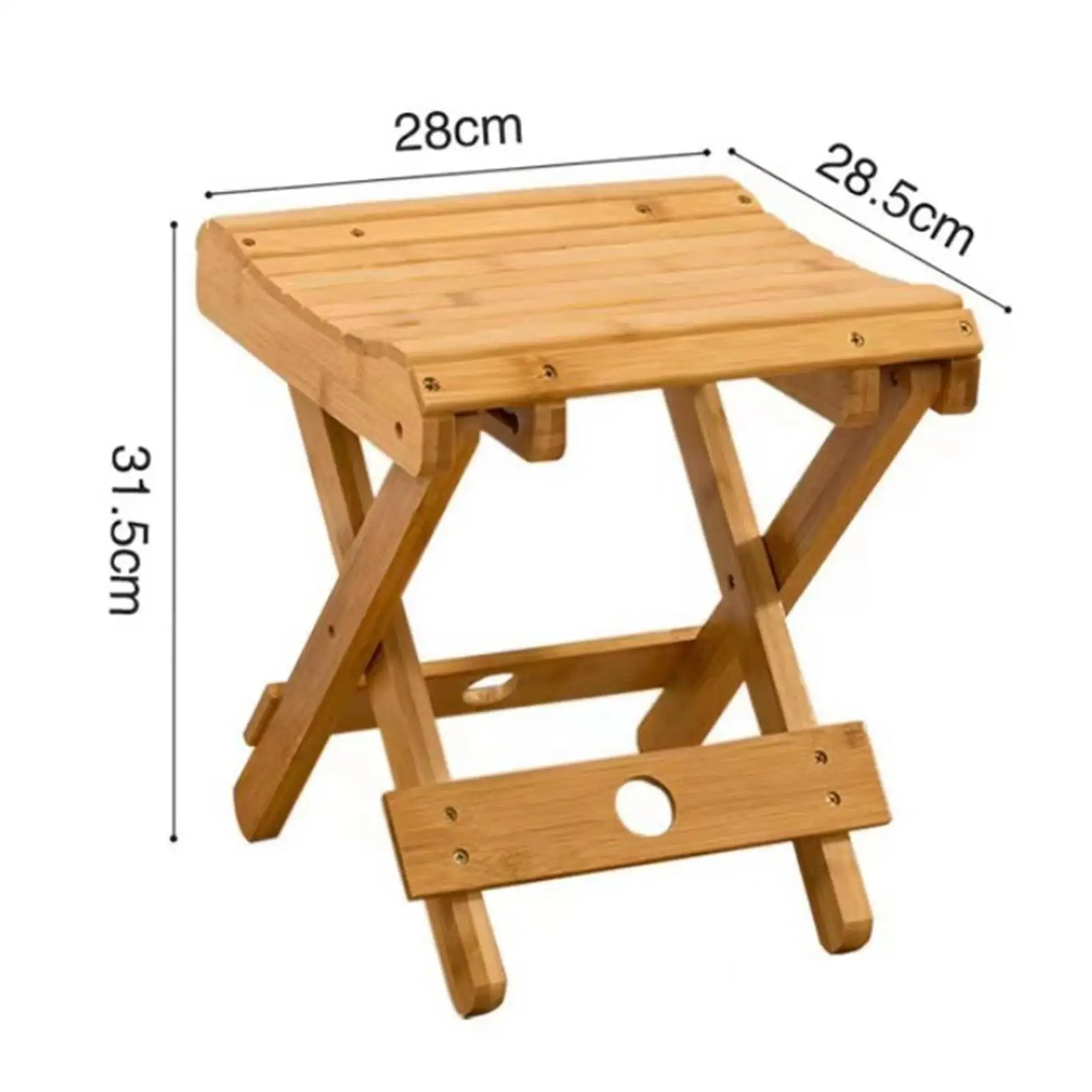 Bamboo Fishing Chair Stool Lightweight Furniture Camp Stool Portable Foldable Stool For Outside Camping Finshing Backyard Garden