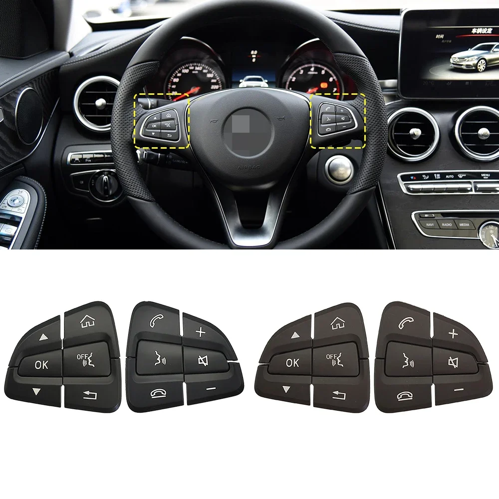 

For Mercedes W205 W253 Car Steering Wheel Control Buttons Cover For Benz C GLC Class 2016-2022 C180 C200 GLC300 AMG 0999050200