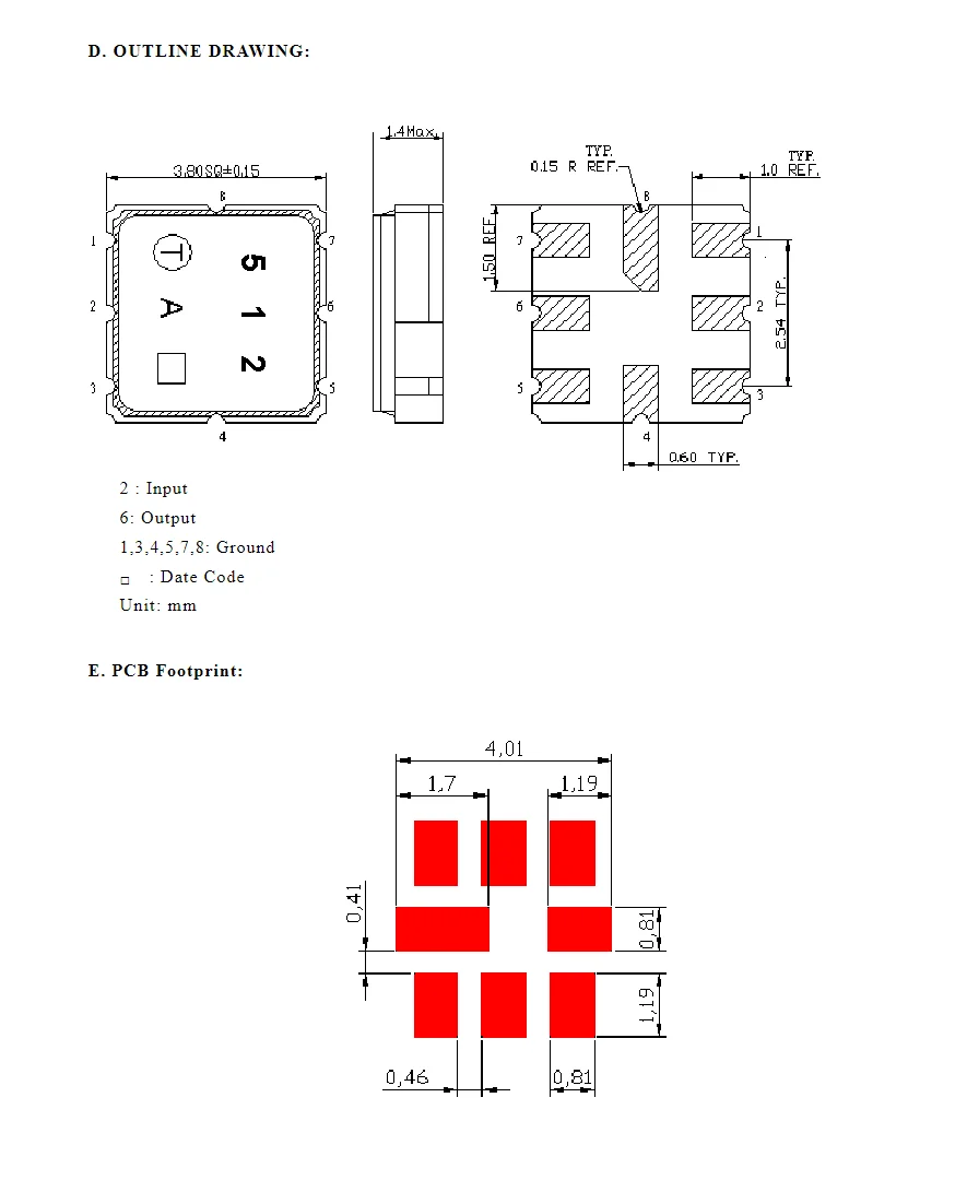 10PCS TA0512A  code 512 brand new genuine  874.55MHz packaged SMD SAW filter in stock TB0650A code 650  447MHz 90 MHz BW