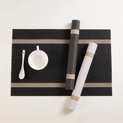 Set of 4 PVC Placemat for Dining Table Mat Set Linens Place Mat Accessories Cup Wine Decorative Mat Placemats for Table