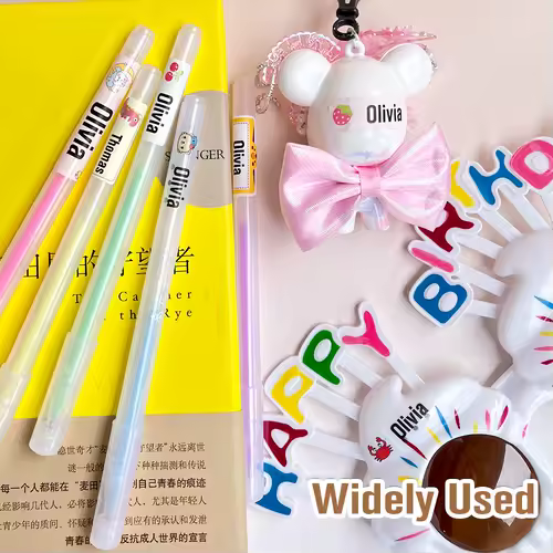 Custom Name Tag Sticker Waterproof Kawaii Stickers Decals Personalized First Name Label for Children School Stationery Bottle - Image 5