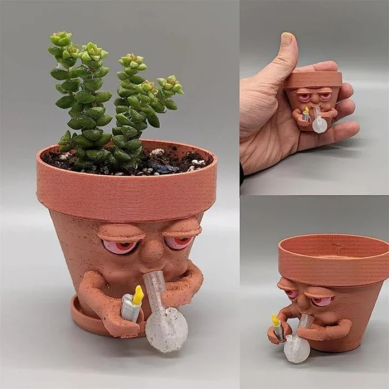 

Funny Flower Growing Pots Cactus Holder Succulent Planter Home Kitchen Garden Decor Creative Flowerpot Mini Resin Plant Pot Desk