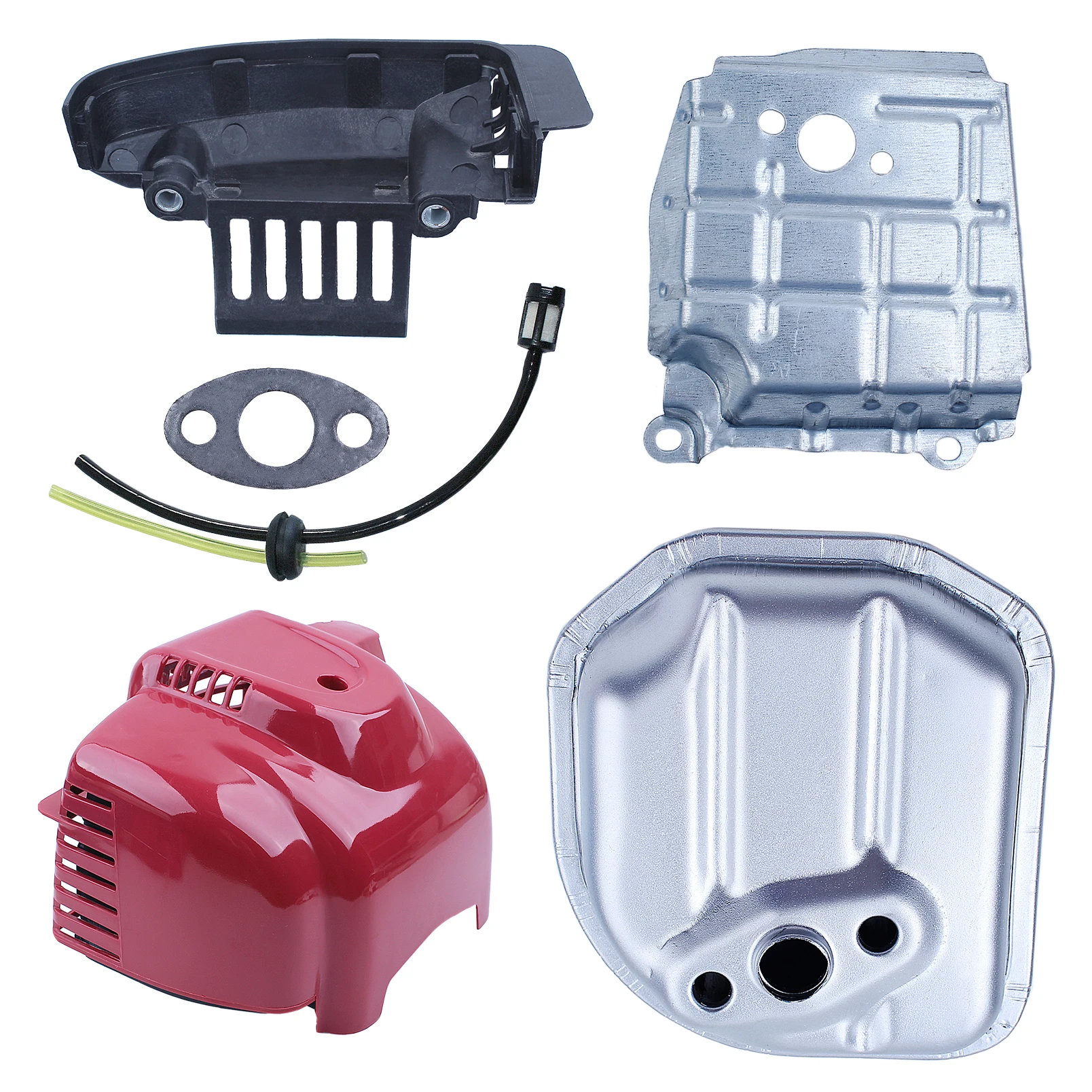 Imagem -06 - Motor Escape Muffler Capa Kit Cilindro Superior do Motor Air Guide Honda Gx35 Gx35nt Hht35s Cortador de Grama 19720-z0z000za