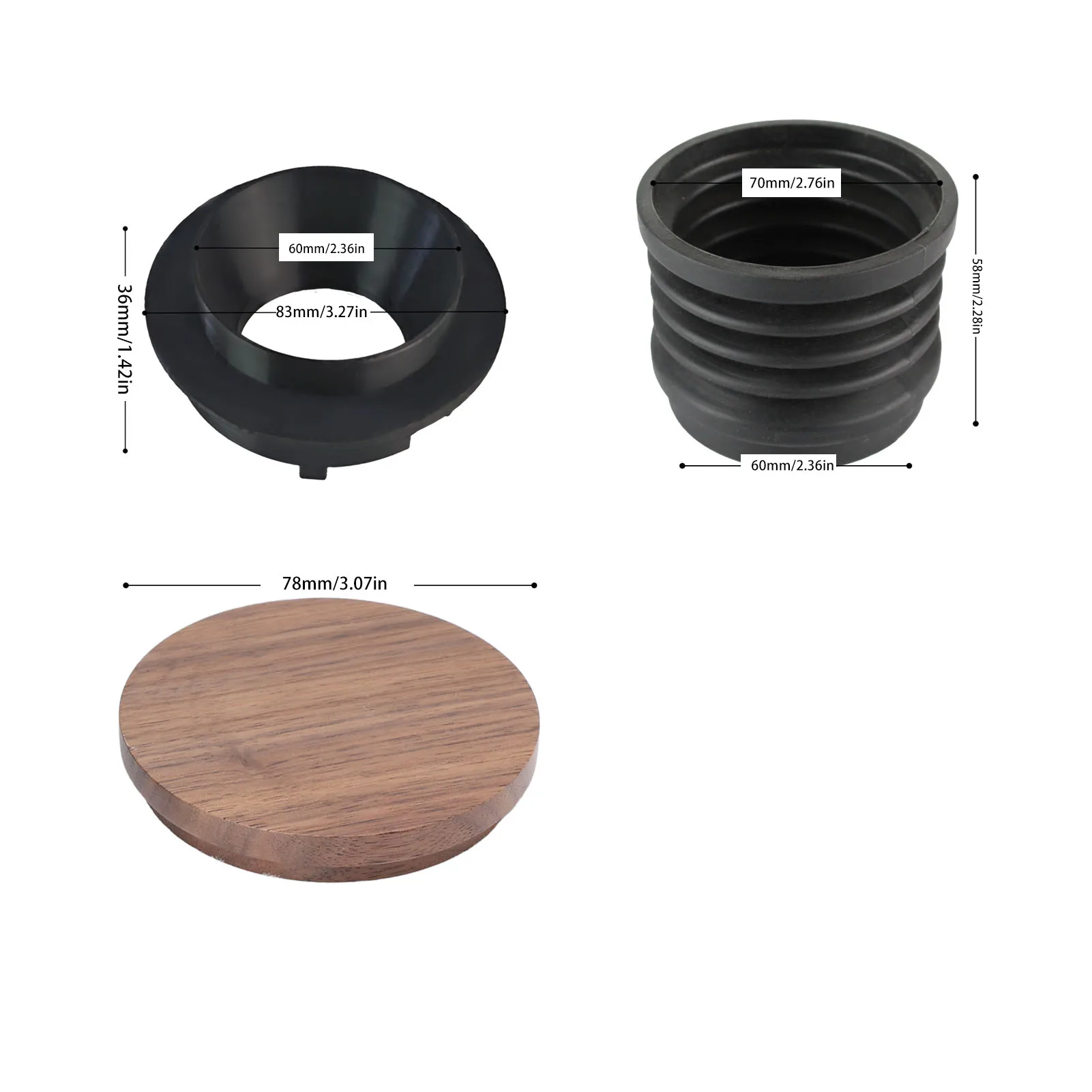 Coffee Grinder Bean Bin Silicone Flexible Safe Grinder Single Dose Hopper for WPM ZD 15n ZD12 ZD15 ZD16