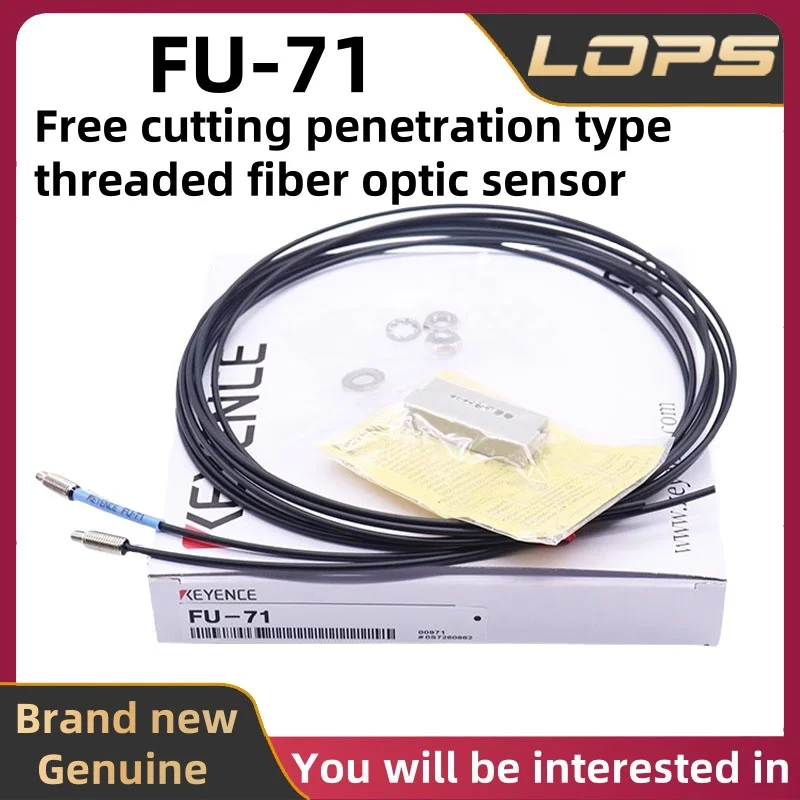 

FU-71 Новый оригинальный KEYENCE Бесплатная резка, проникновение, резьбовой оптоволоконный датчик
