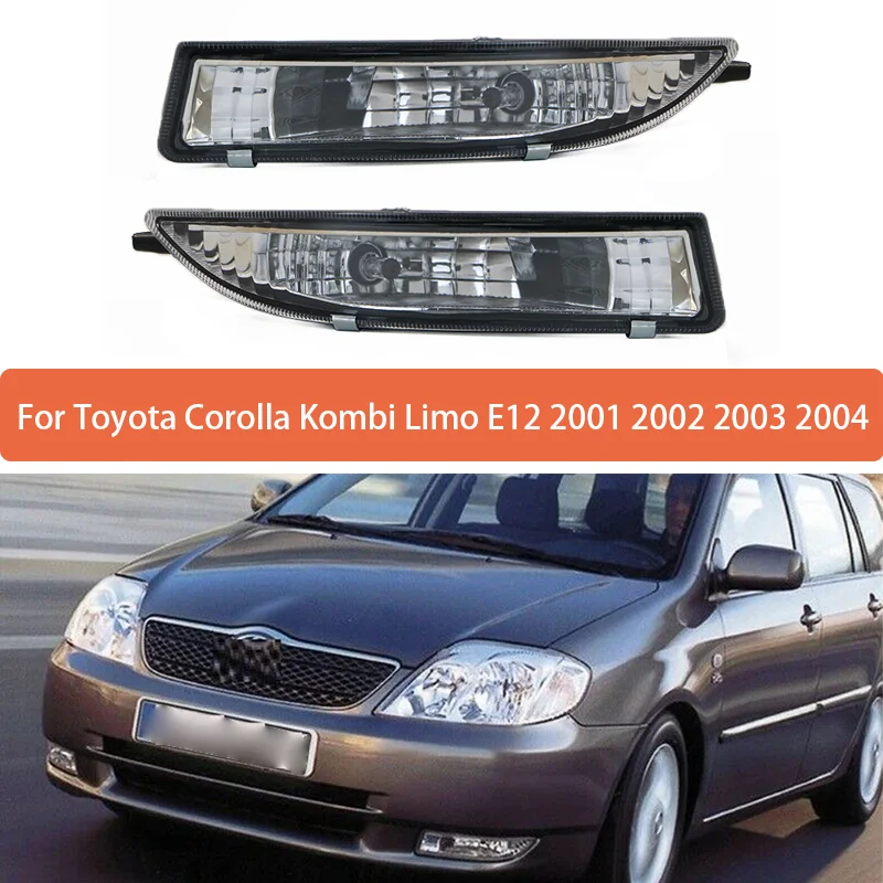 Conjunto de lâmpada de nevoeiro para toyota corolla kombi limo e12 2001-2004 eua versão amortecedor dianteiro anti nevoeiro luz 8121112150 8122112160