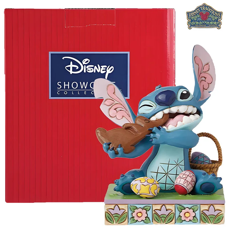 

Оригинальный гаражный комплект Disney Lilo & Stitch Stitch и шоколадный кролик, аниме-фигурки, игрушки для мальчиков, подарочные модели, украшения