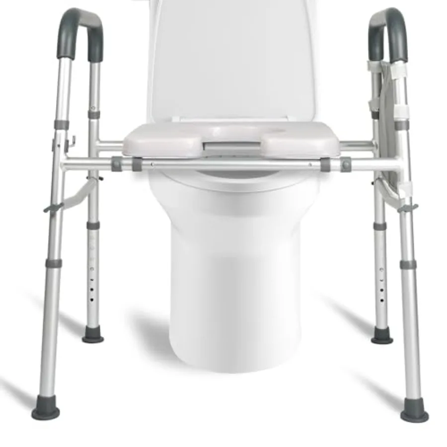 

Raised Toilet Seat For Seniors 400Lbs Adjustable Toilet Riser With Handles Elevated Toilet Seat For Elderly Pregnant Handicap F