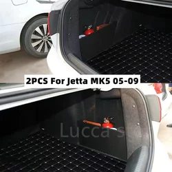 For VW Volkswagen Jetta MK5 MK6 MK7 2005-2023 Car Accessories Flannel Auto Trunk Side Storage Organizer Board Baffle Partitions