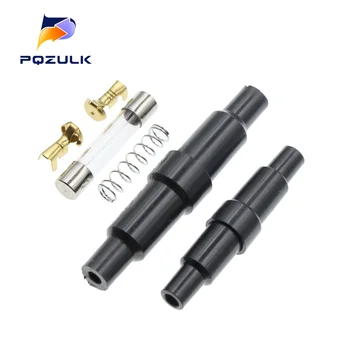 10 adet 5X20MM 6X30MM cam tüp sigorta tutucu vida tipi hızlı darbe plastik kabuk erkek dişi, bahar, sıkma terminali güvenlik soketi