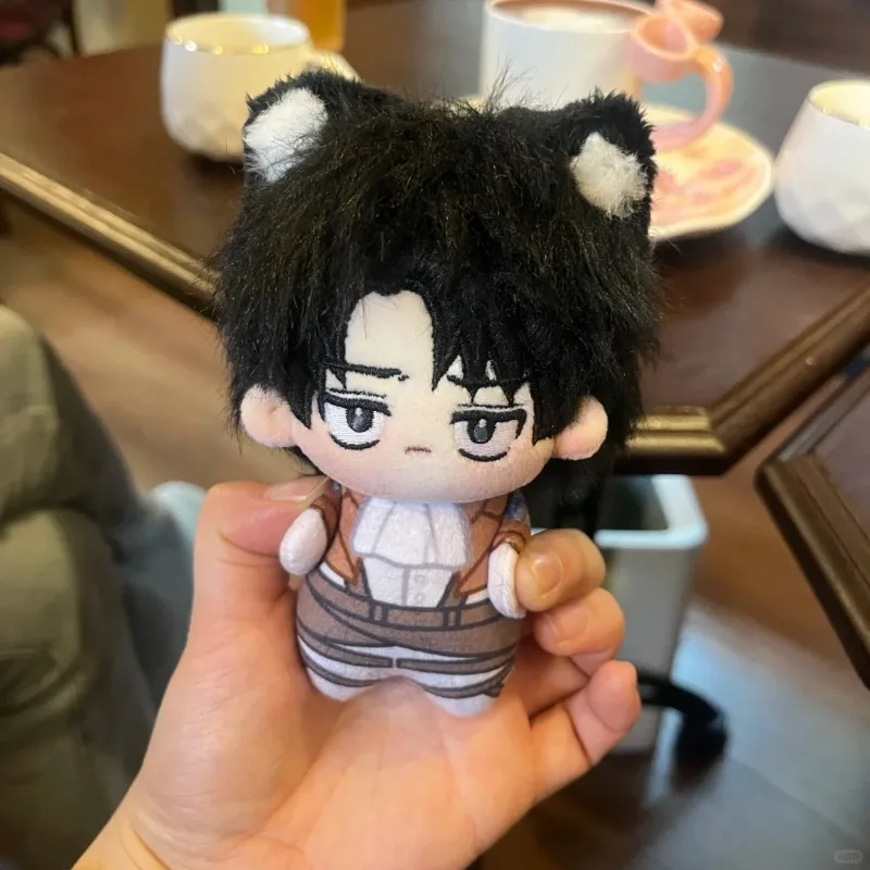 Muñeco  Peluche  Algodón con Orejas  Gato  Levi Ackerman  Attack On Titan, Colgante  Personaje  Anime para Fans