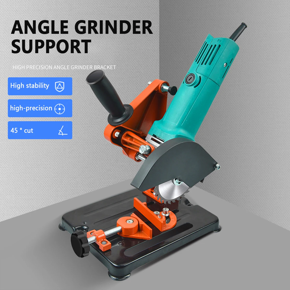 Angle Grinder Stand Angle Grinder Fixed Bracket Heavy Duty Adjustable Grinder Holder Multifunctional Desktop Angle