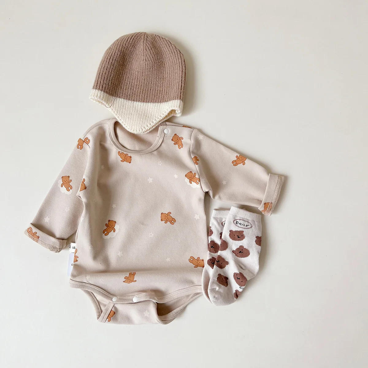 2024 Autumn New Baby Long Sleeve Bodysuit Boy Girl Newborn Fashion Cartoon Print Jumpsuit Infant Cotton Casual Clothes 0-24M