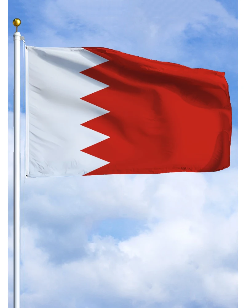2×3FT Bahrain Emblem Flag Polyester Printed Banner Tapestry For Decor