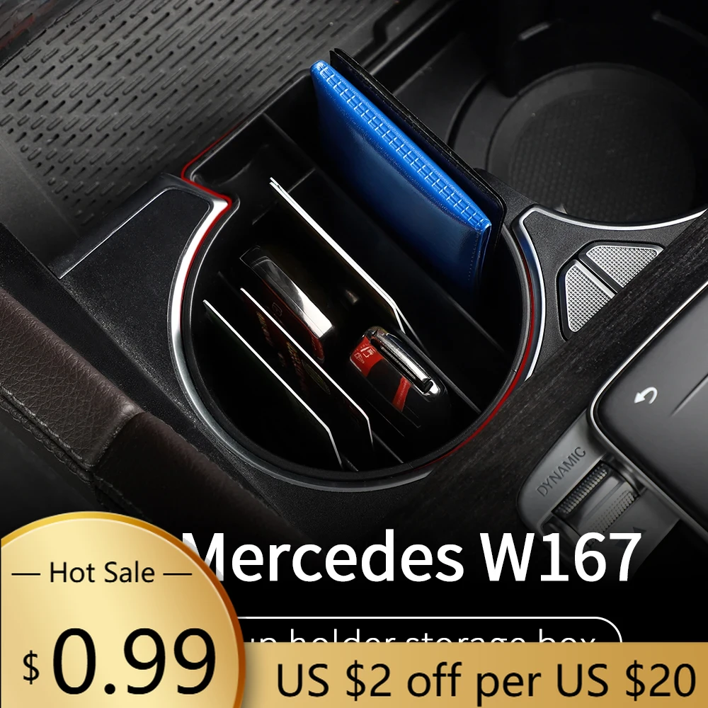 

Steering Covers Cup holder box for 2020~2024 Mercedes gle w167 v167 cover supplies gls x167 gle 350 450 500e amg benz gle con