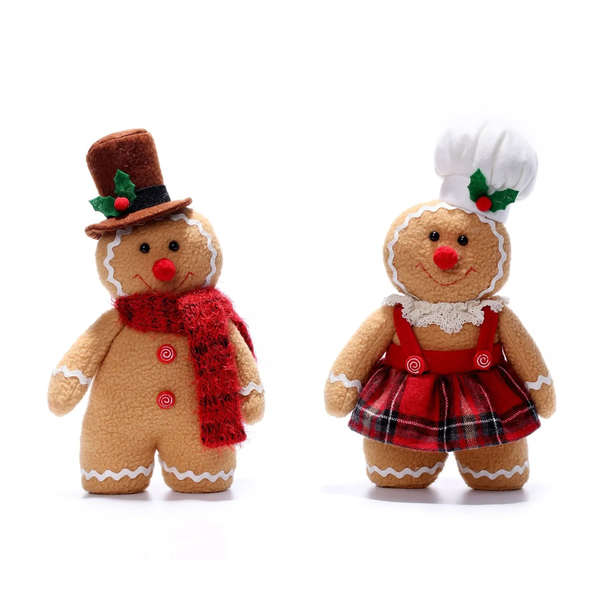 Large Gingerbread Man Doll Christmas Plush Leg Dolls Xmas Tree Ornaments New Year Kids Gift Christmas Decorations for Home view 6